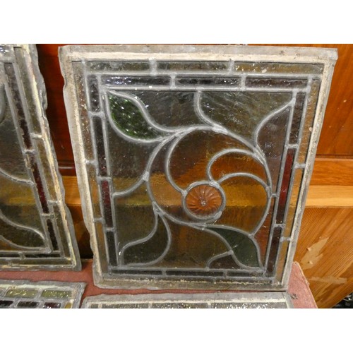 243 - Group of Antique stained glass windows.