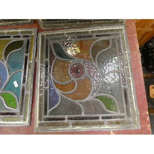 243 - Group of Antique stained glass windows.