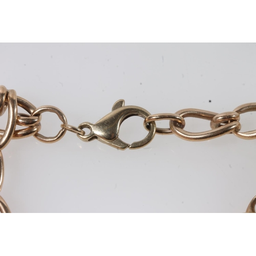 102 - 9ct gold fancy curb link bracelet, 24.1g.