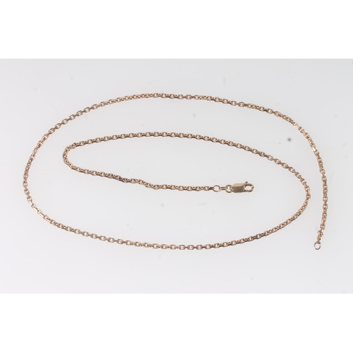 125 - 9ct gold cable link neck chain, the lobster clasp stamped '375' 11.7g.