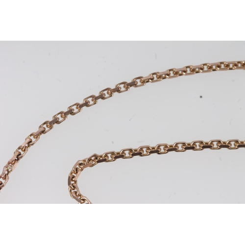 125 - 9ct gold cable link neck chain, the lobster clasp stamped '375' 11.7g.