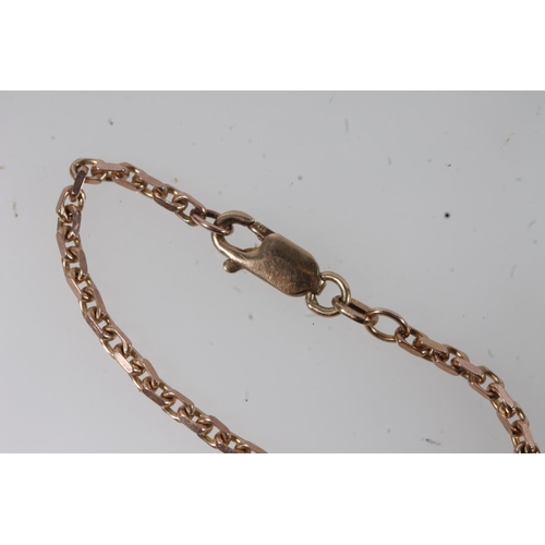 125 - 9ct gold cable link neck chain, the lobster clasp stamped '375' 11.7g.