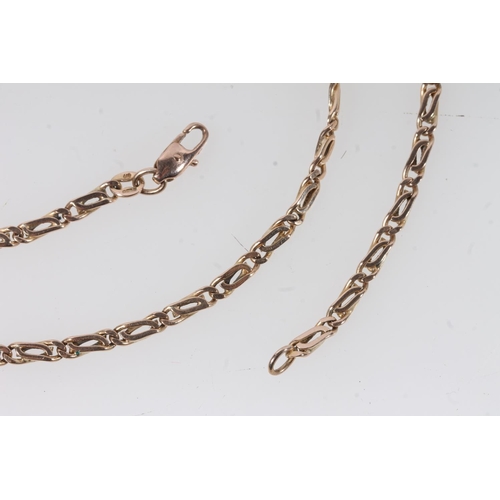 147 - 9ct gold chain necklace, 13.4g.