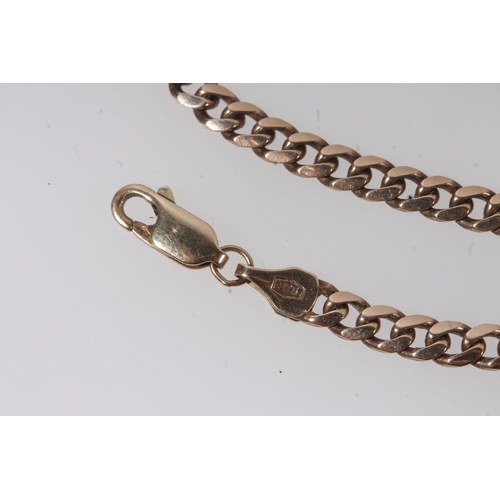 149 - 9ct gold curb link chain necklace, 22.3g.