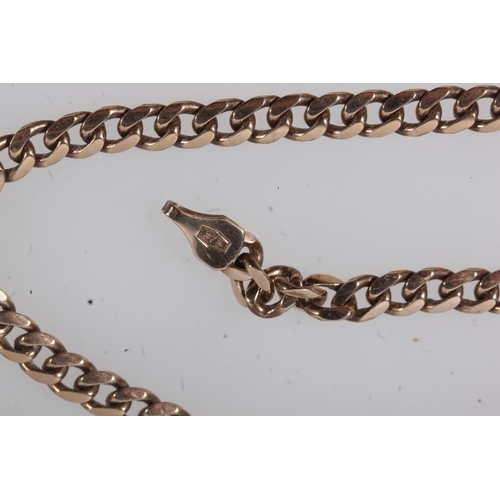 149 - 9ct gold curb link chain necklace, 22.3g.