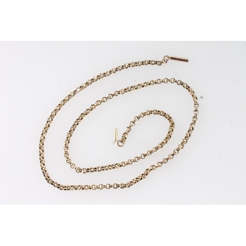 150 - 9ct gold cable chain necklace, 9.8g.