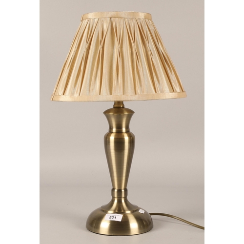 531 - Brushed brass effect table lamp