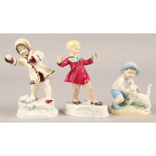 337 - Three Royal Worcester figurines December, January and September