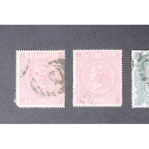 1518 - GREAT BRITAIN GB Queen Victoria QV &pound;1 one pound stamp brown lilac SG129 plate 1 SG cat &pound;... 