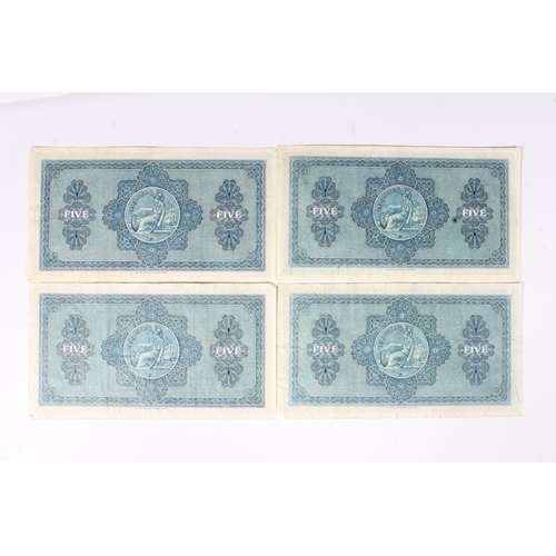 1579 - THE BRITISH LINEN BANK, four £5 five pound banknotes, 1953, Anderson, SC214c. (4)