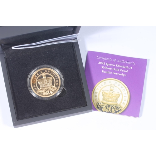 1740 - TRISTAN DA CUNHA Queen Elizabeth II gold proof double sovereign 2022 [22ct gold, 16g, 32mm], issued ... 