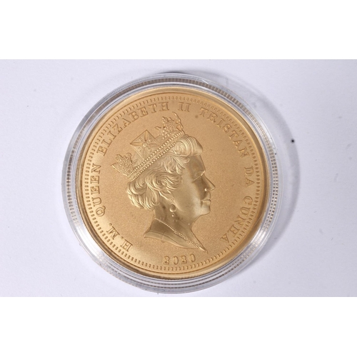 1743 - TRISTAN DA CUNHA Queen Elizabeth II gold proof double sovereign coin 2020 [22ct gold, 16g, 32mm], is... 