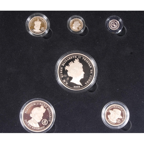 1745 - TRISTAN DA CUNHA Queen Elizabeth II platinum-gold proof 'Platinum Jubilee Monarch' six-coin set 2022... 