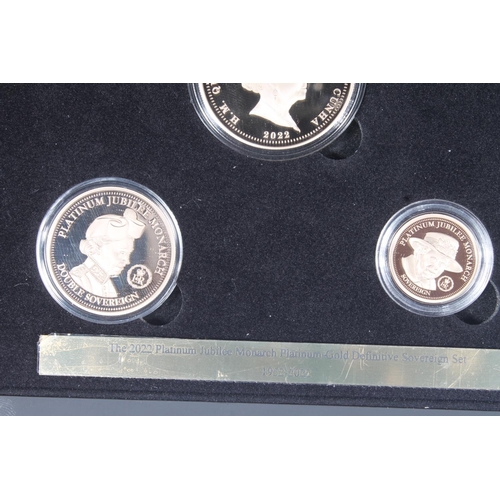 1745 - TRISTAN DA CUNHA Queen Elizabeth II platinum-gold proof 'Platinum Jubilee Monarch' six-coin set 2022... 