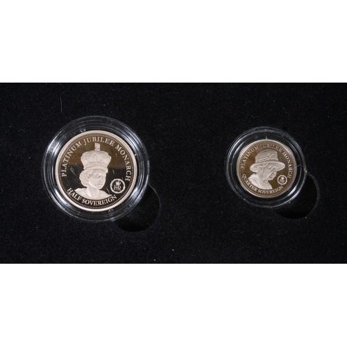 1745 - TRISTAN DA CUNHA Queen Elizabeth II platinum-gold proof 'Platinum Jubilee Monarch' six-coin set 2022... 