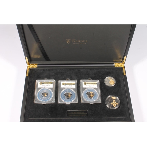 1747 - TRISTAN DA CUNHA Queen Elizabeth II gold proof 'Armistice Centenary Remembrance Gold Sovereign Serie... 