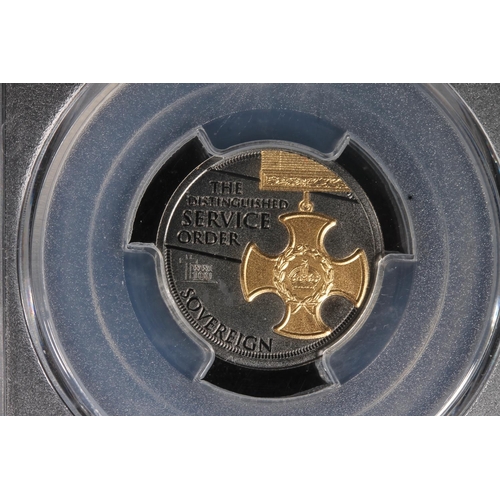 1747 - TRISTAN DA CUNHA Queen Elizabeth II gold proof 'Armistice Centenary Remembrance Gold Sovereign Serie... 