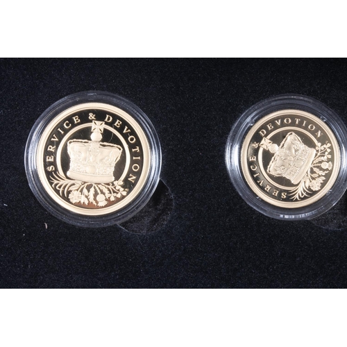 1749 - TRISTAN DA CUNHA Queen Elizabeth II gold proof 'Tribute Gold Sovereign Prestige' four-coin set 2022 ... 