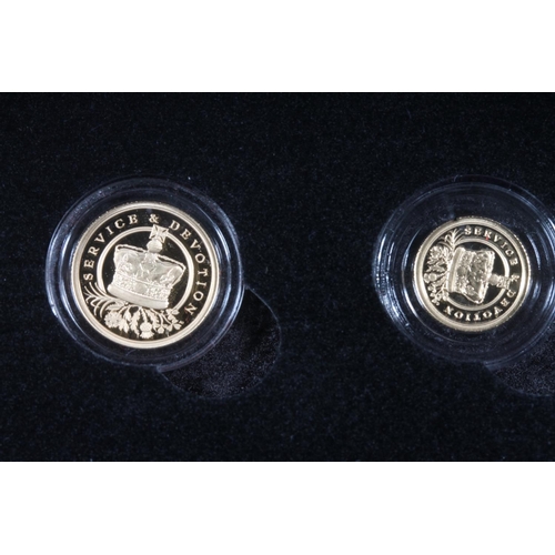 1749 - TRISTAN DA CUNHA Queen Elizabeth II gold proof 'Tribute Gold Sovereign Prestige' four-coin set 2022 ... 