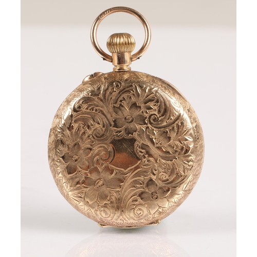 111A - 9ct gold ladies pocket watch, 20.3g