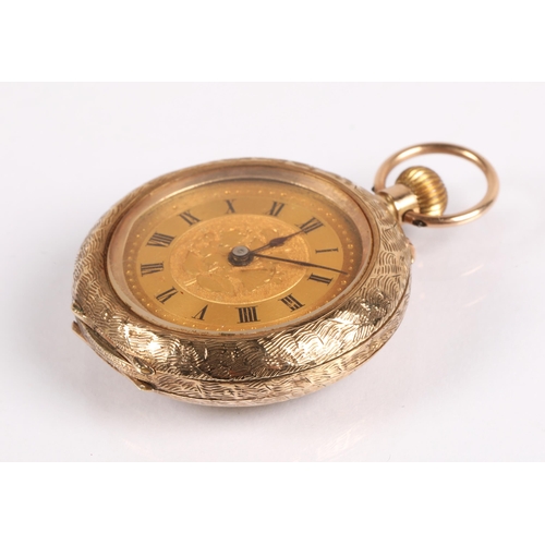 111A - 9ct gold ladies pocket watch, 20.3g