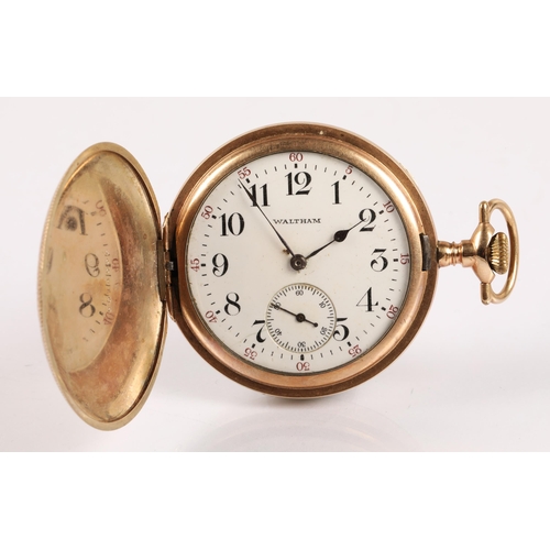 48 - Waltham gold plated pocket watch and another (2)...