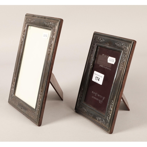 174 - Two silver photo frames