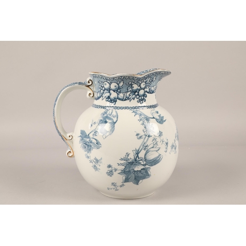 37 - Doulton Burslem blue and white ewer...