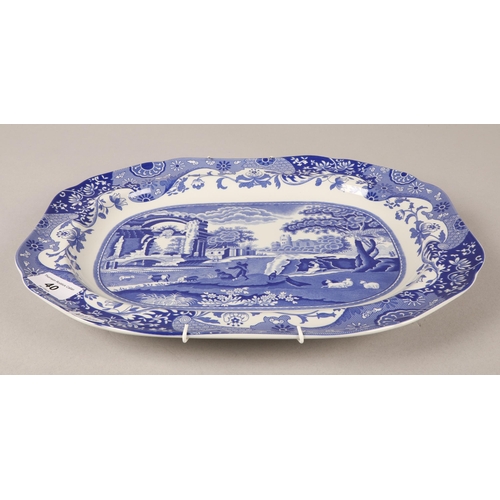 40 - Spode blue and white platter...