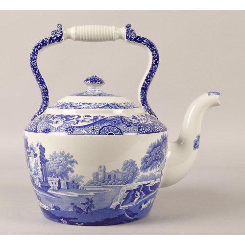 43 - Large Spode blue and white kettle...