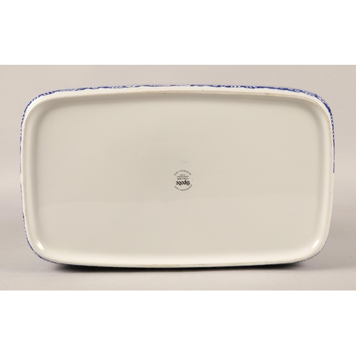 44 - Spode blue and white lidded bread bin 40cm w x 25cm h including handle...