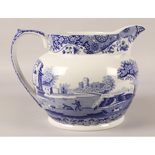 45 - Spode blue and white water jug ewer...