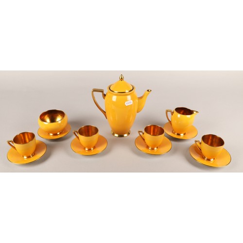 33 - Carlton Ware yellow and ground coffee ware pattern 1/5021...