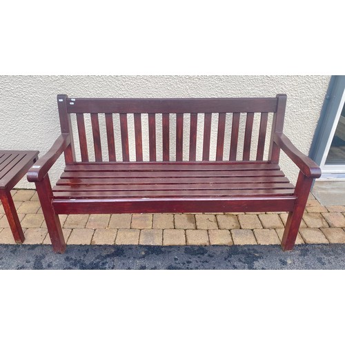 519 - Garden bench with side table