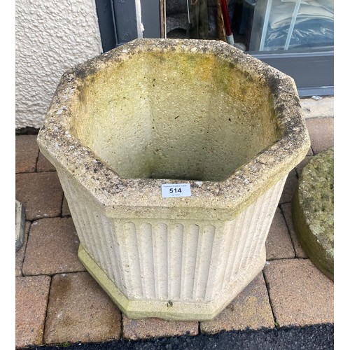 514 - Octagonal stone planter