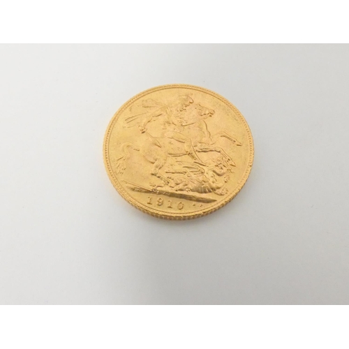 220 - United Kingdom. Edward VII 1910 22ct gold full sovereign.