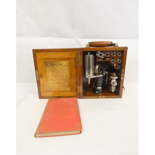 388 - 1920s Dobbie McInnes ltd, Glasgow Pattern A engine indicator precision instrument in fitted box alon... 