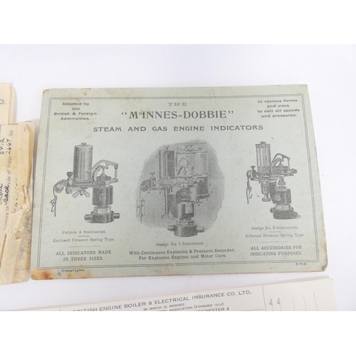 388 - 1920s Dobbie McInnes ltd, Glasgow Pattern A engine indicator precision instrument in fitted box alon... 