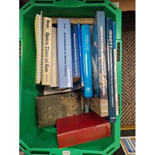 348 - Box of assorted books, ship and maritime interest