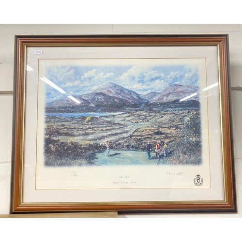 698 - Dorothy Bruce signed harbour scene, Titanic signed limited edition print 163/1000, and two other pic...