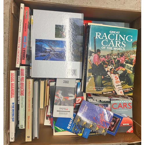 700 - Box of assorted racing and formula 1 books...