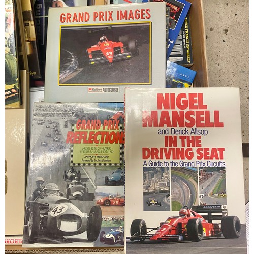 700 - Box of assorted racing and formula 1 books...