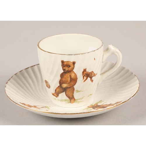 185 - Rupert Bear Wedgwood children's plate, another plate, and a bear design cup and saucer