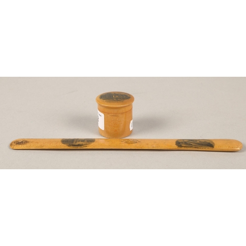 192 - Two pieces Mauchline ware