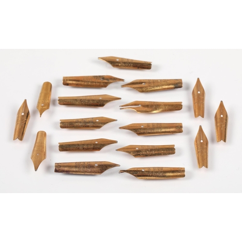 156 - 14ct gold pen nibs, 6g