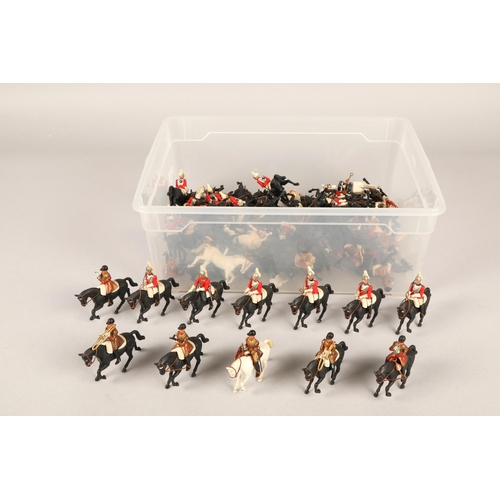 254 - Large quantity of plastic soldiers, mounted horseman, Britains Limited etc.