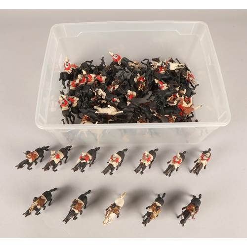 254 - Large quantity of plastic soldiers, mounted horseman, Britains Limited etc.