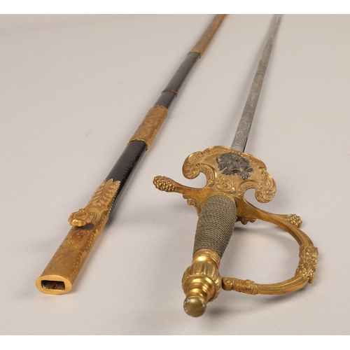 278 - Officers dress sword and scabbard, Davis & Sons London