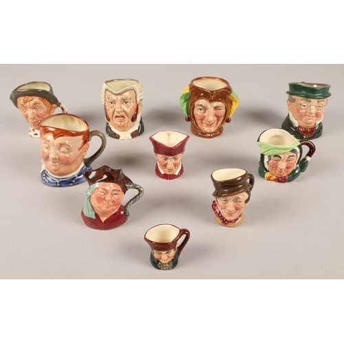 334 - Ten miniature toby jugs