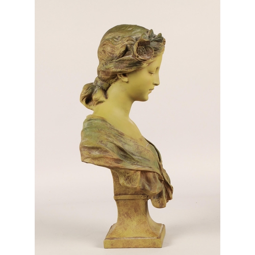 507 - After Gustave Van Vaerenbergh, Classical bust, signed to back G. V. Vaerenbergh 997, approx. 46cm h